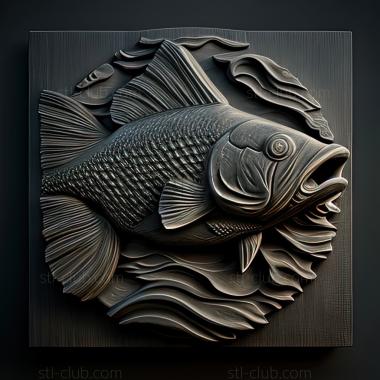 3D model st Black barbus fish (STL)